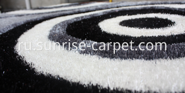 Thick Polyester Shaggy Rug with 3D design